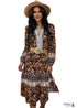 Hippie floral black dress